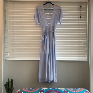 Sunday Stevens Blue and White Striped Jumpsuit